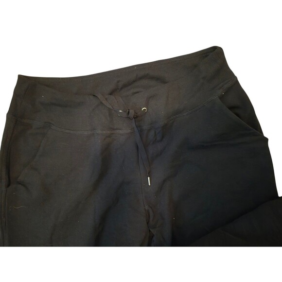 Eddie Bauer Womens Sweatpants Fleece Straight Leg Sweatpants Black sz L - Picture 2 of 5